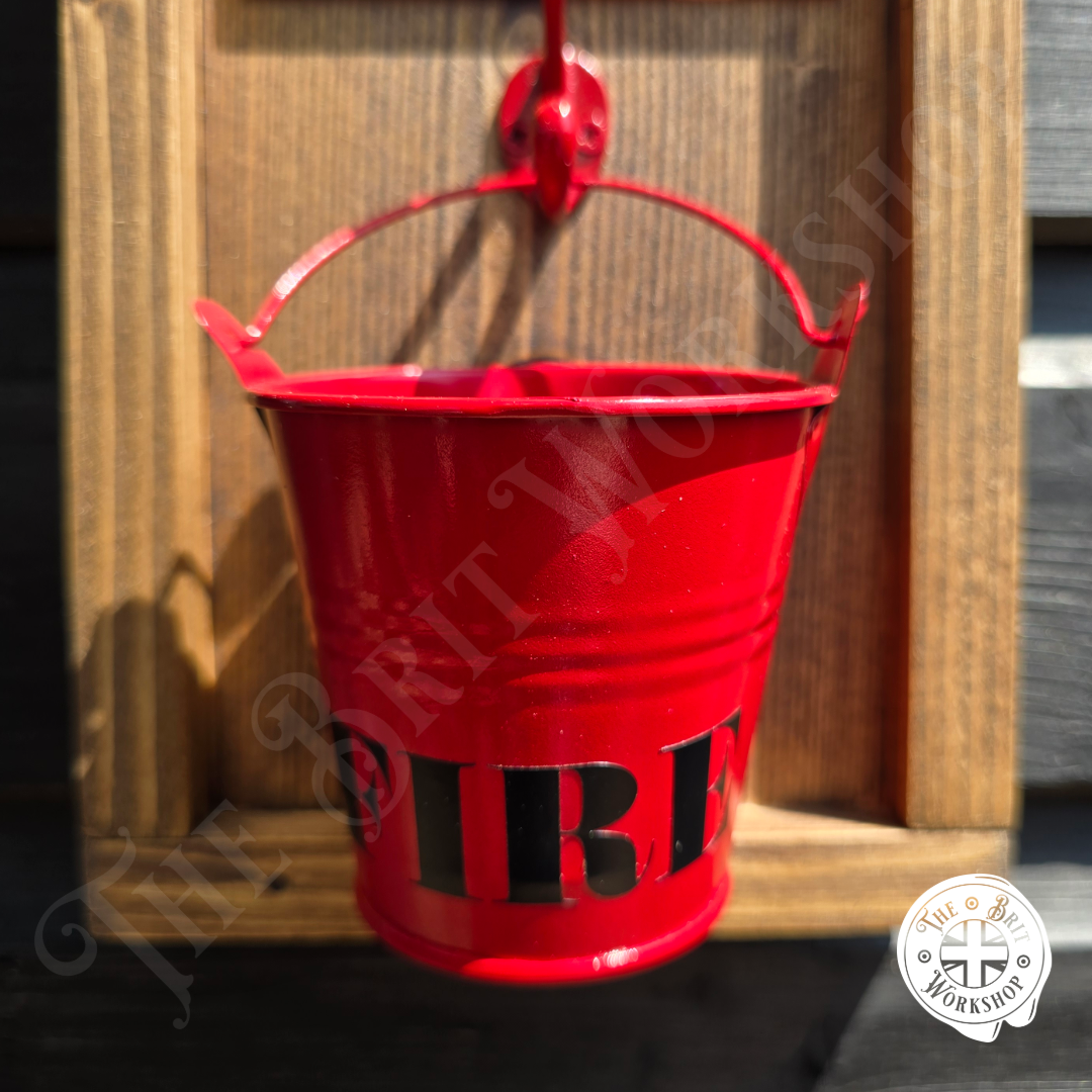 Fire bucket rustic wall mounted bottle opener