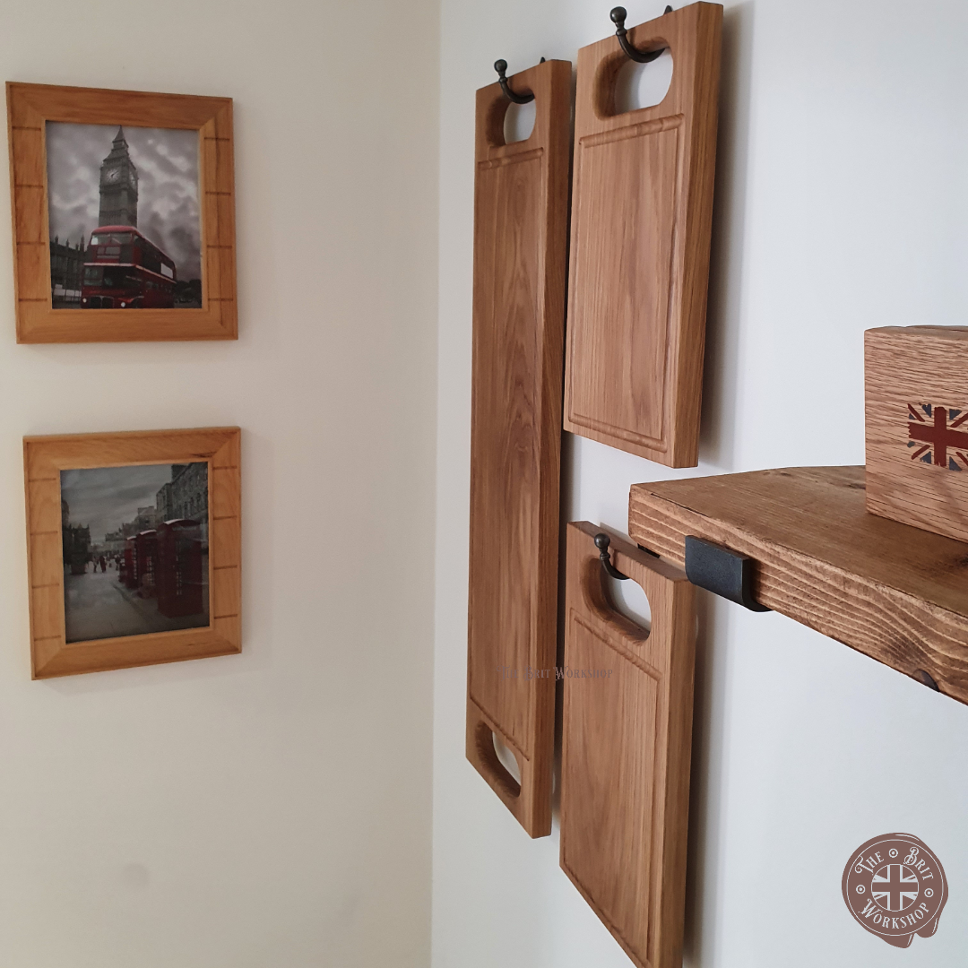 Solid oak barbecue serving board - The Brit Workshop