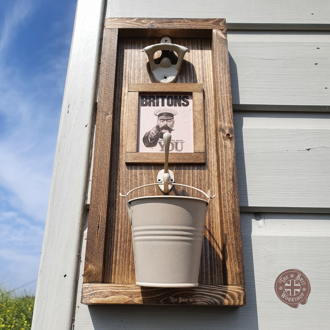 Lord Kitchener rustic wall mounted bottle opener - The Brit Workshop