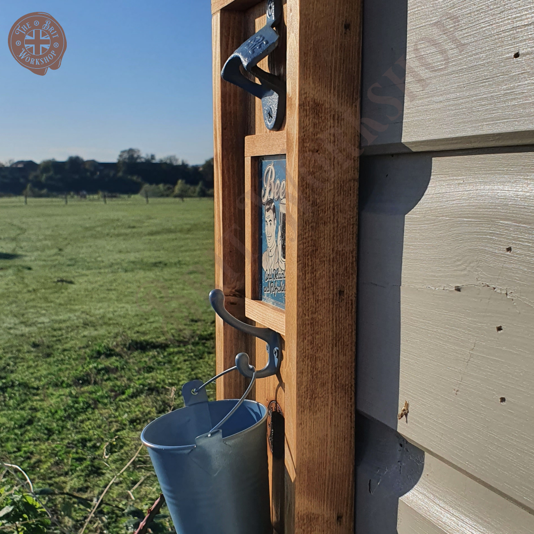Beer! Rustic wall mounted bottle opener. The Brit Workshop