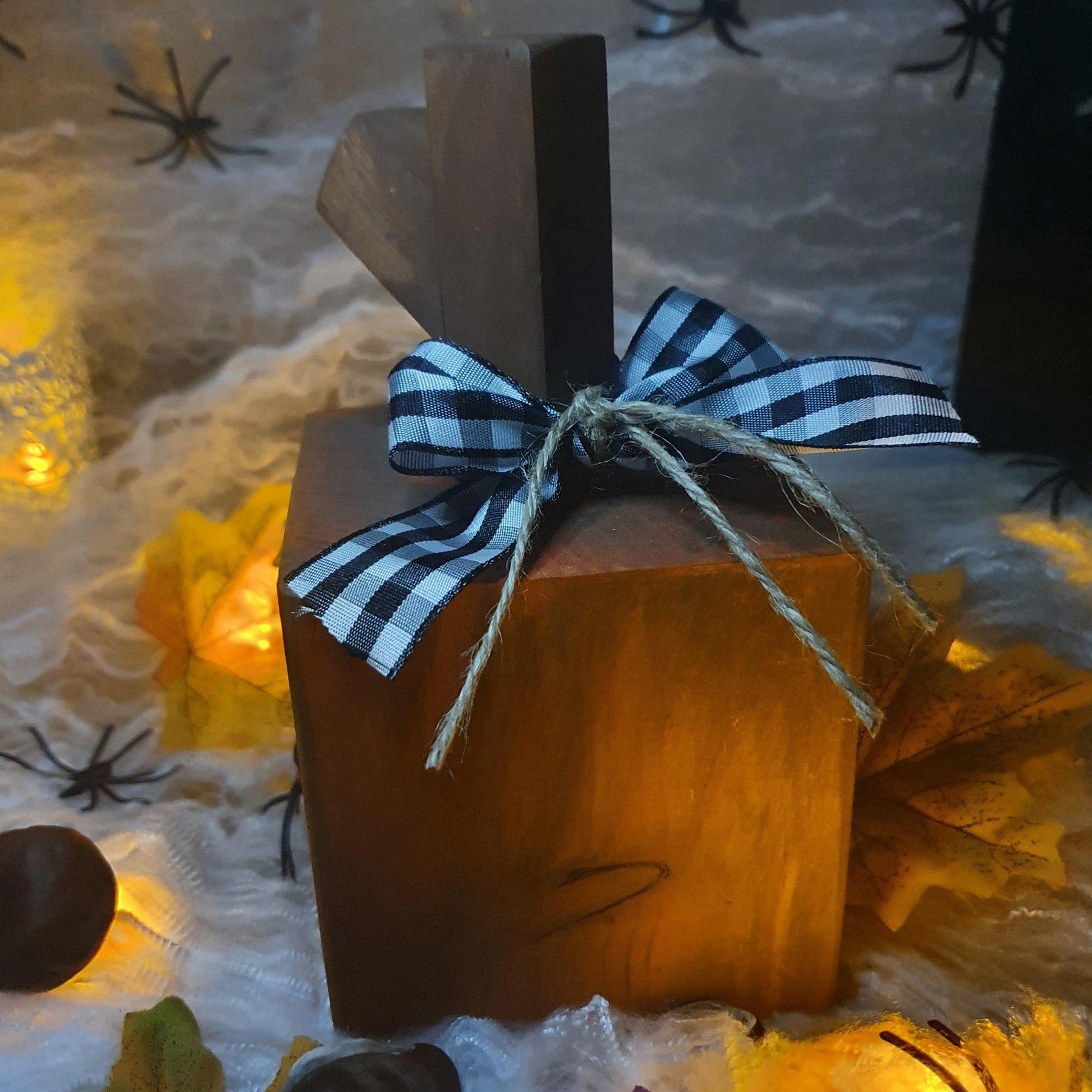 Wooden block pumpkins - The Brit Workshop
