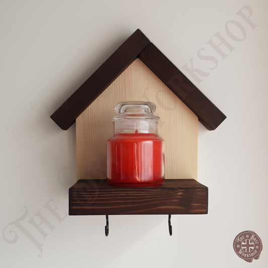 House key holder with floating shelf