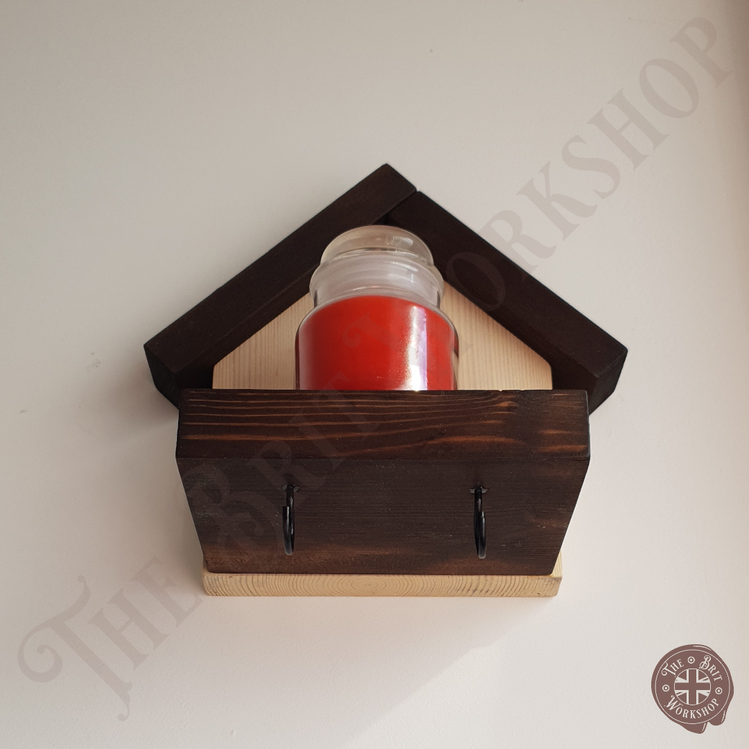 House key holder with floating shelf