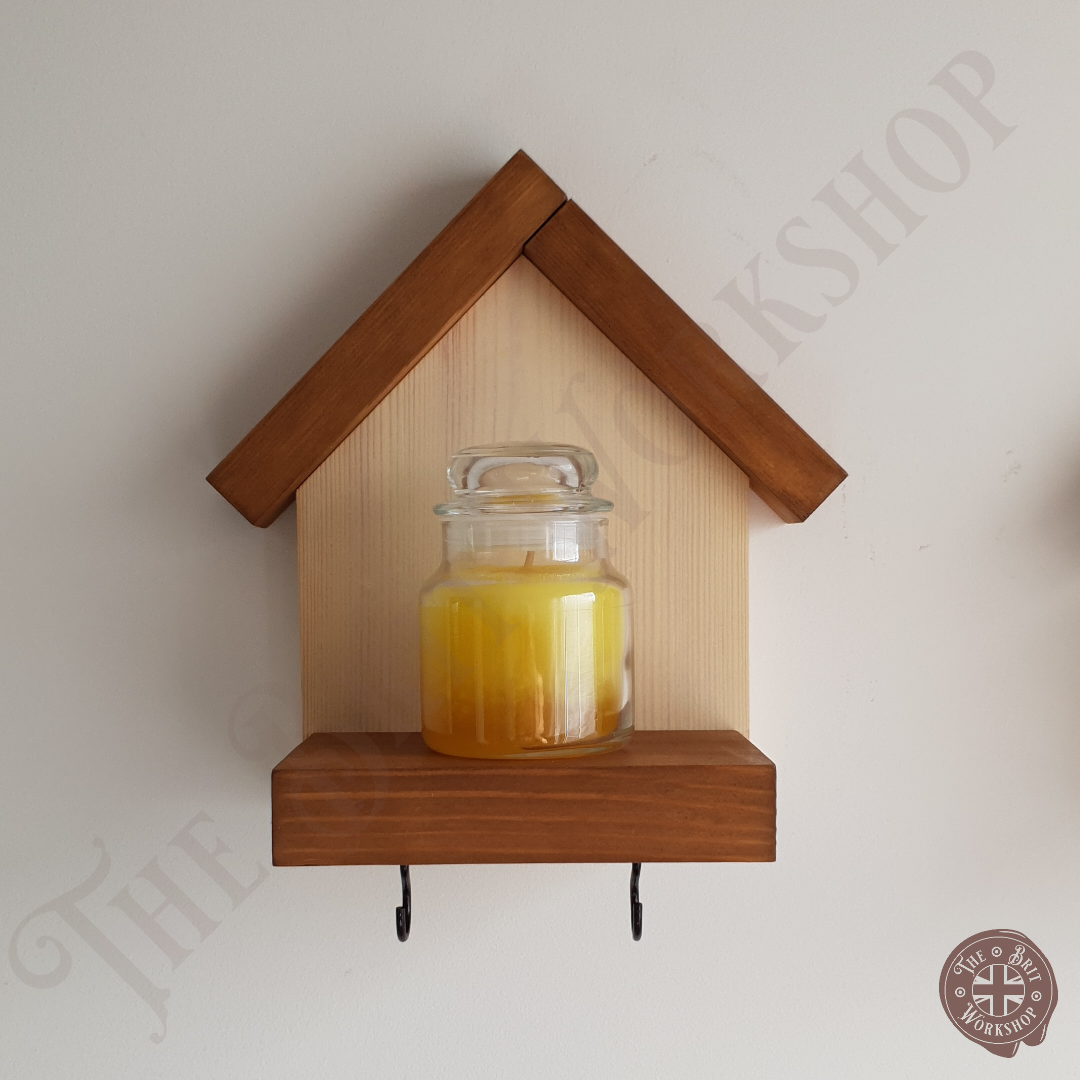 House key holder with floating shelf