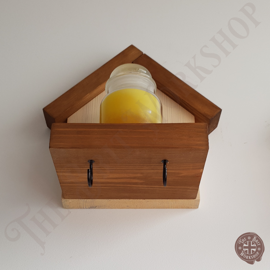 House key holder with floating shelf