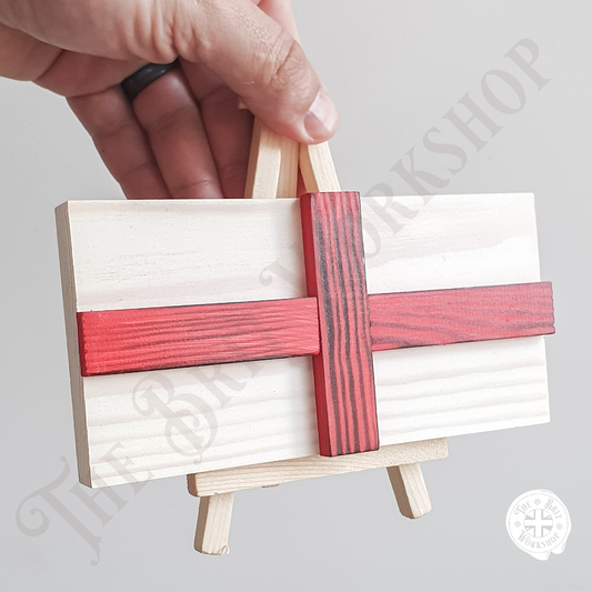 Mini English flag with easel