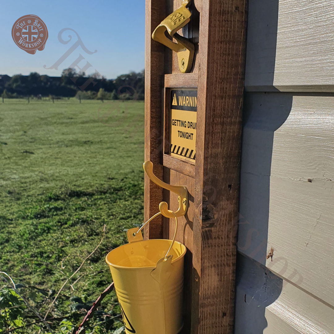 Getting Drunk Tonight rustic wall mounted bottle opener
