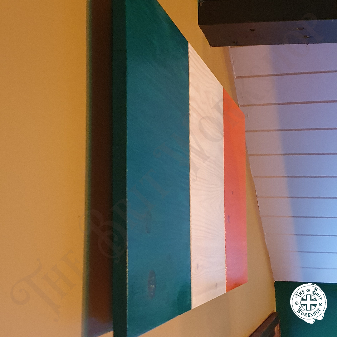 Rustic Wooden 3D Irish flag