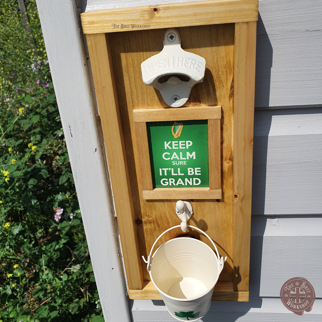 Keep calm sure it'll be grand rustic wall mounted bottle opener - The Brit Workshop