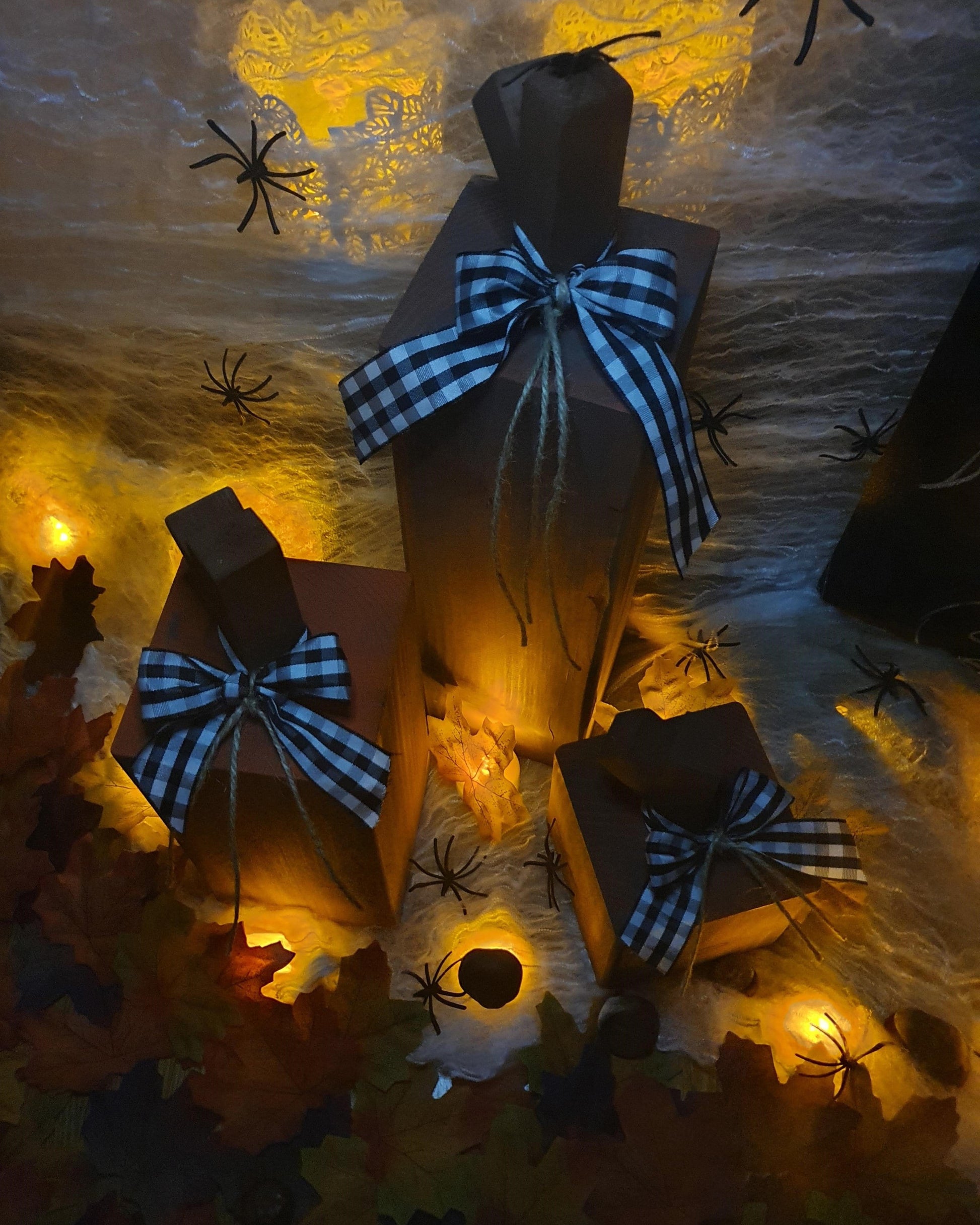 Wooden block pumpkins - The Brit Workshop