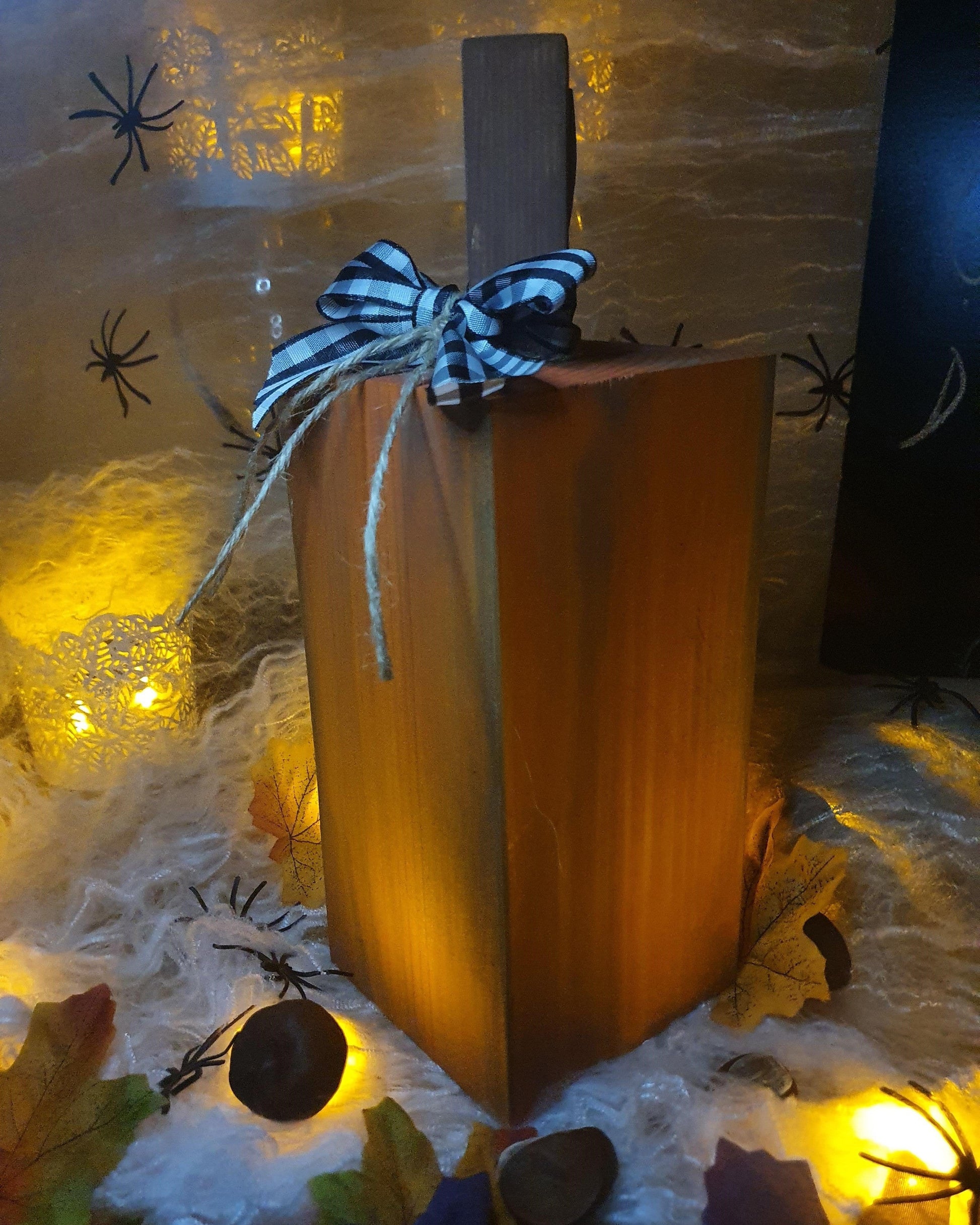 Wooden block pumpkins - The Brit Workshop