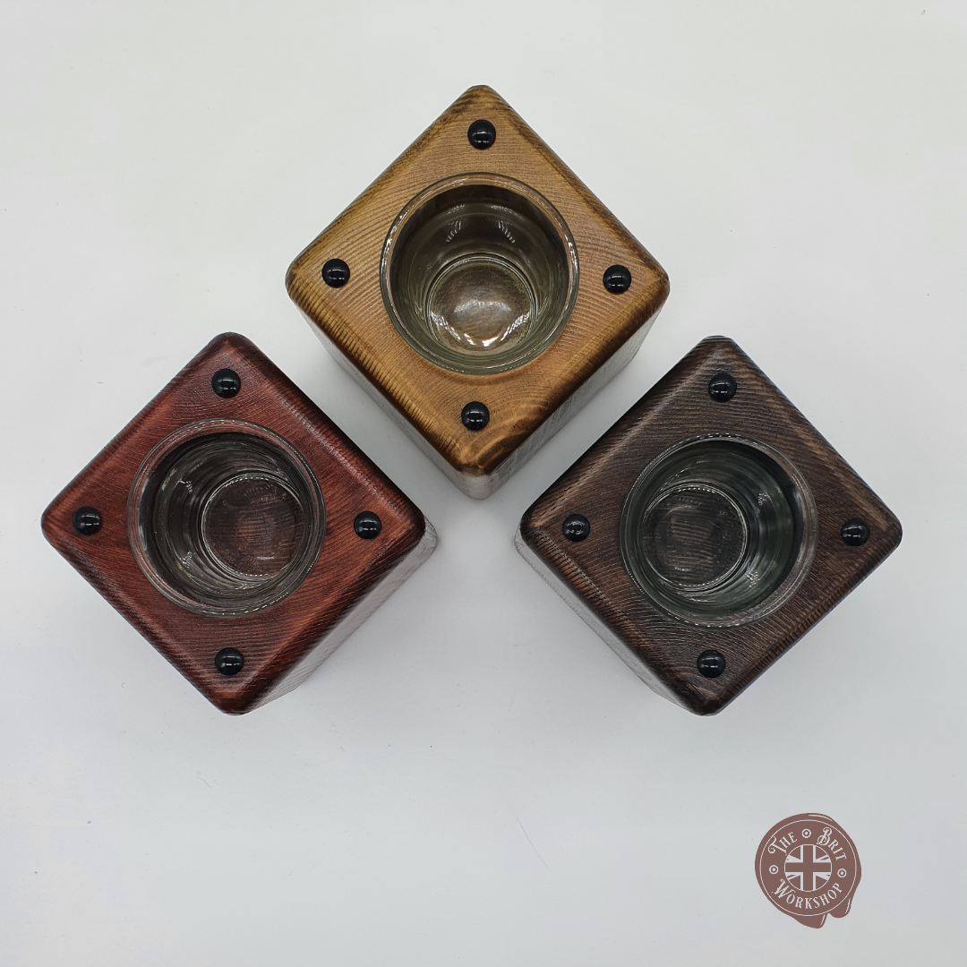 Rustic votive candle holder - The Brit Workshop