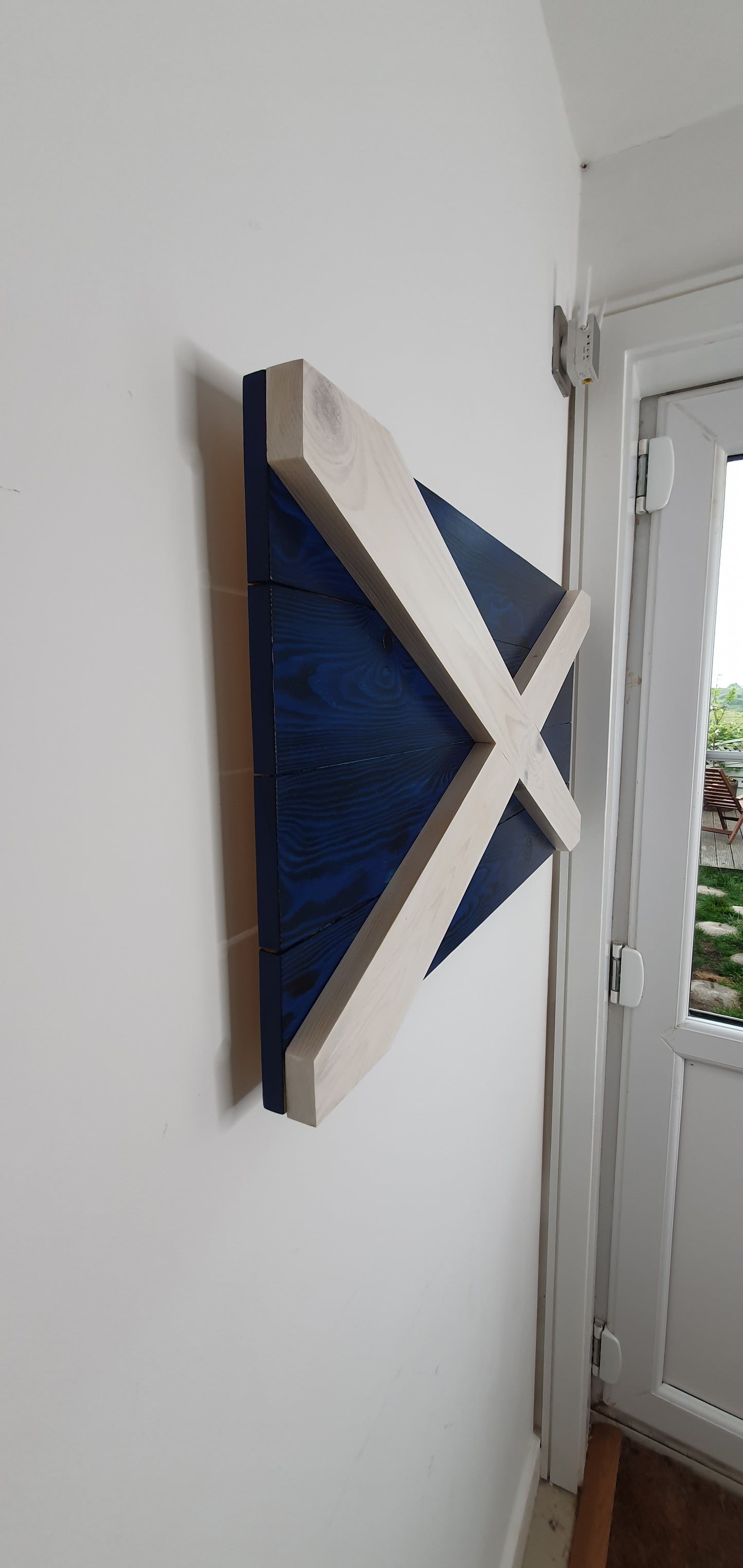 Rustic Wooden 3D Scotish flag