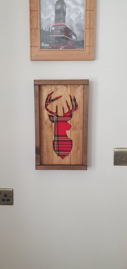 Pine & Tartan Stag Frame