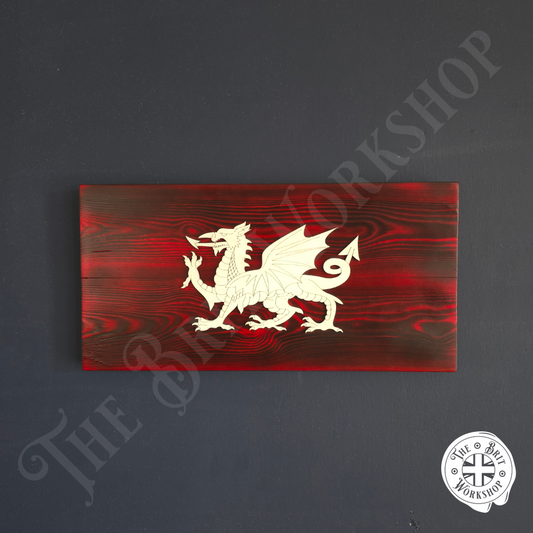 Small Old English White Dragon Flag
