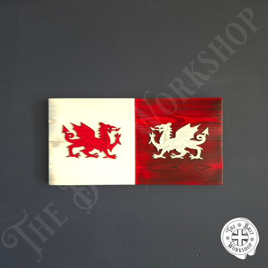 Small Old Welsh & English Dragon Flag