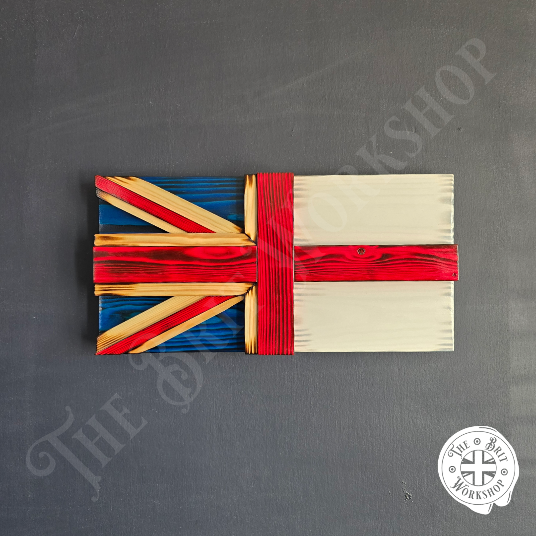 Small 3D British & English flag