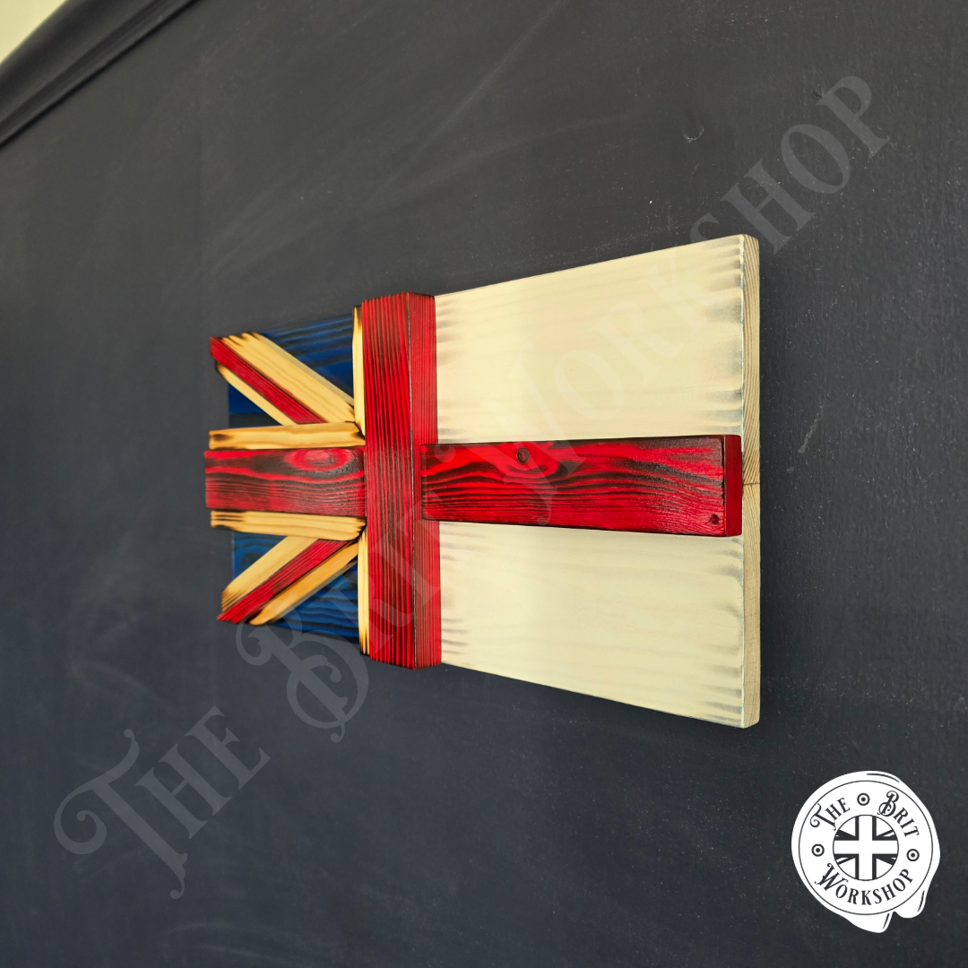 Small 3D British & English flag