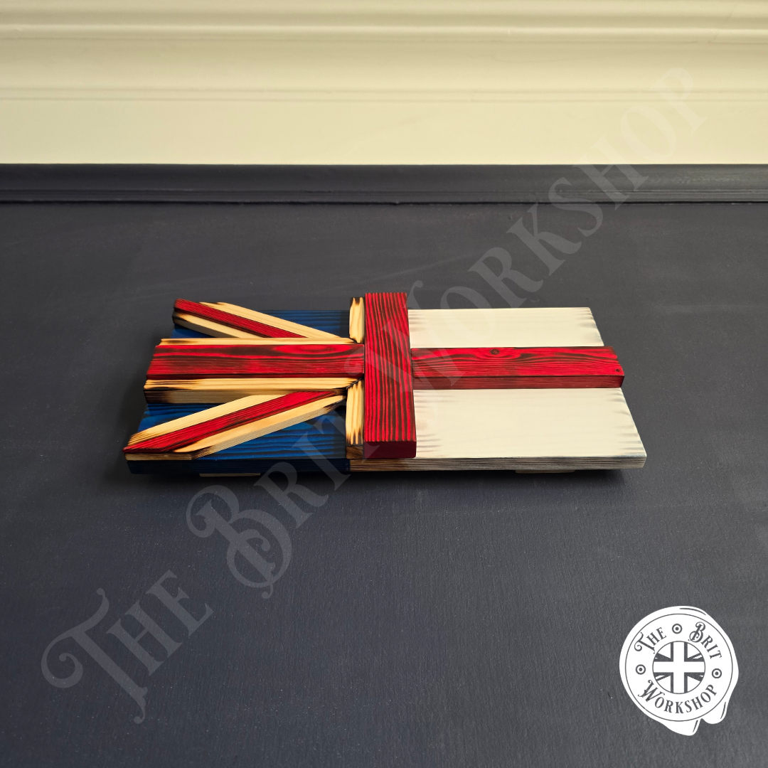 Small 3D British & English flag