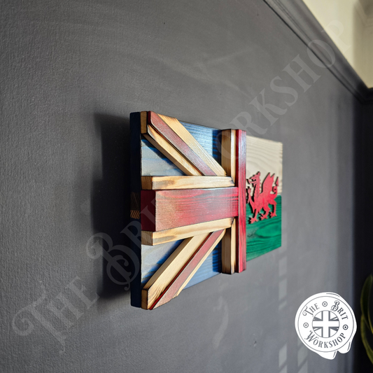 Small 3D British & Welsh flag