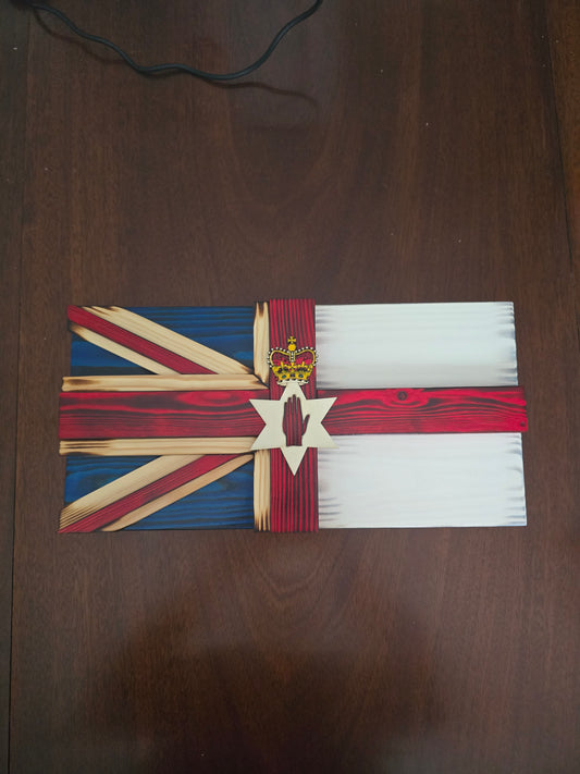 Half British Half Ulster 3D flag