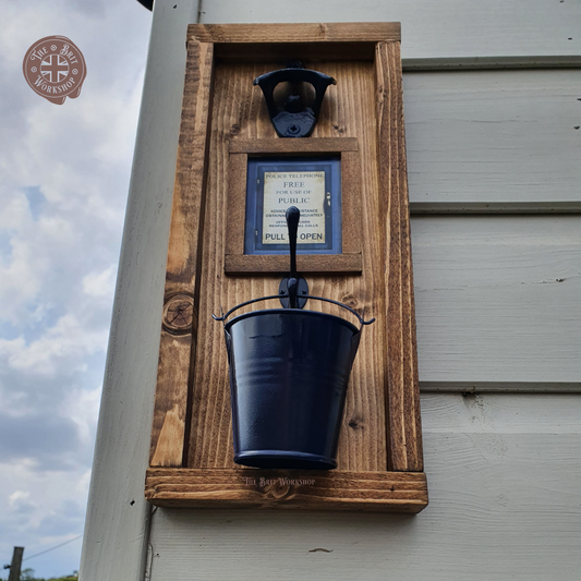 Old Police call box style rustic wall mounted bottle opener - The Brit Workshop