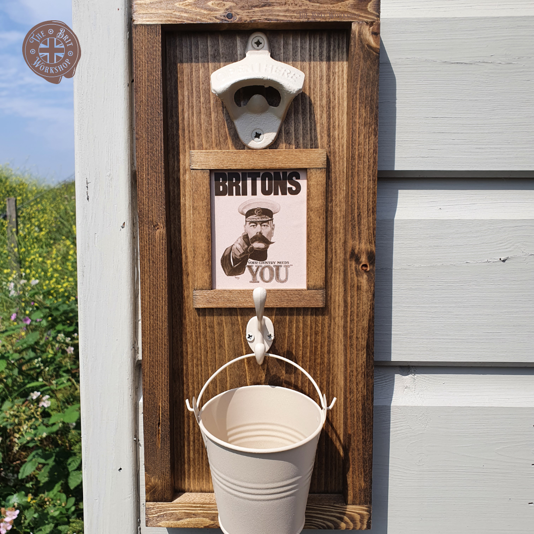 Lord Kitchener rustic wall mounted bottle opener - The Brit Workshop