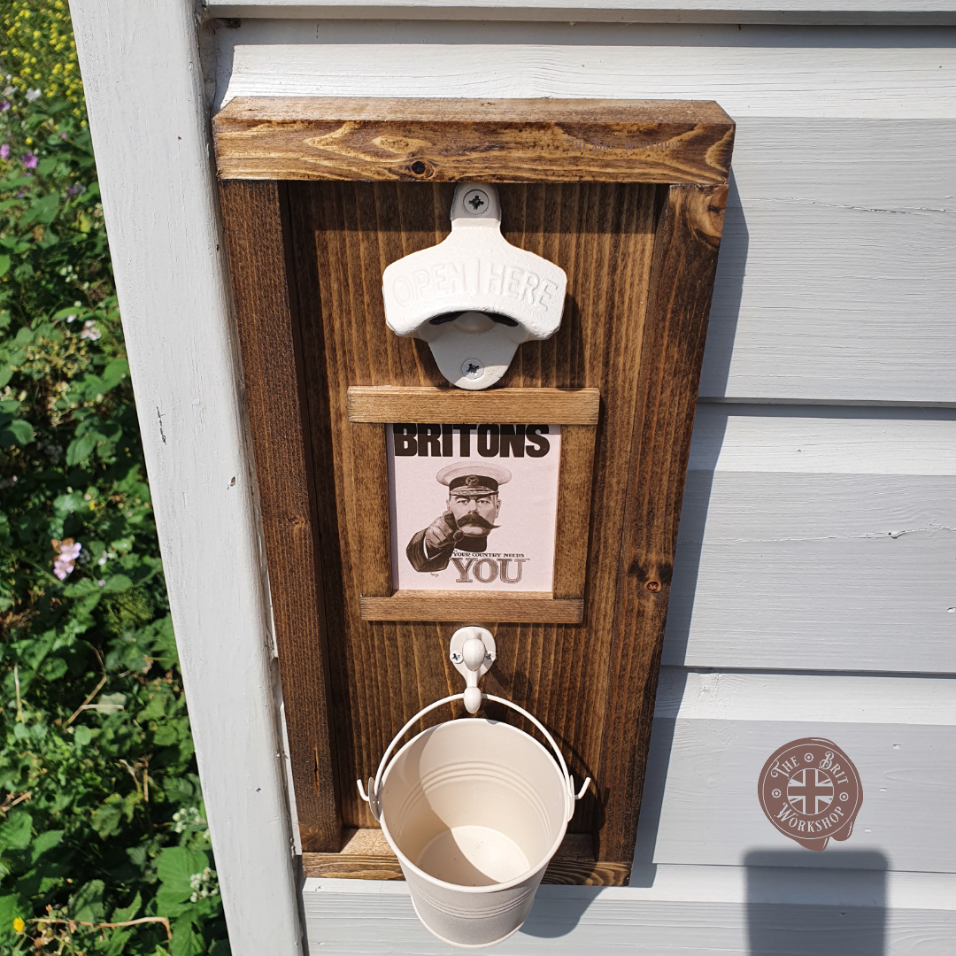 Lord Kitchener rustic wall mounted bottle opener - The Brit Workshop