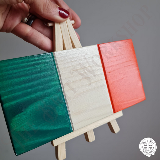Mini Irish flag with easel