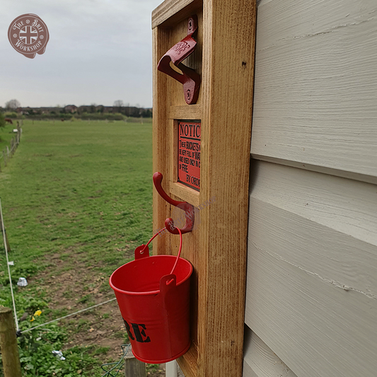 Fire bucket rustic wall mounted bottle opener - The Brit Workshop