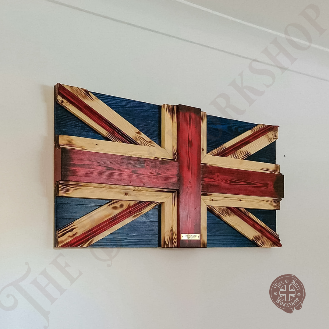 Supreme 3D wooden British Flag  wall art  -  The Brit Workshop