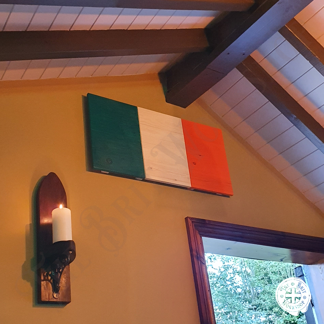Rustic Wooden 3D Irish flag