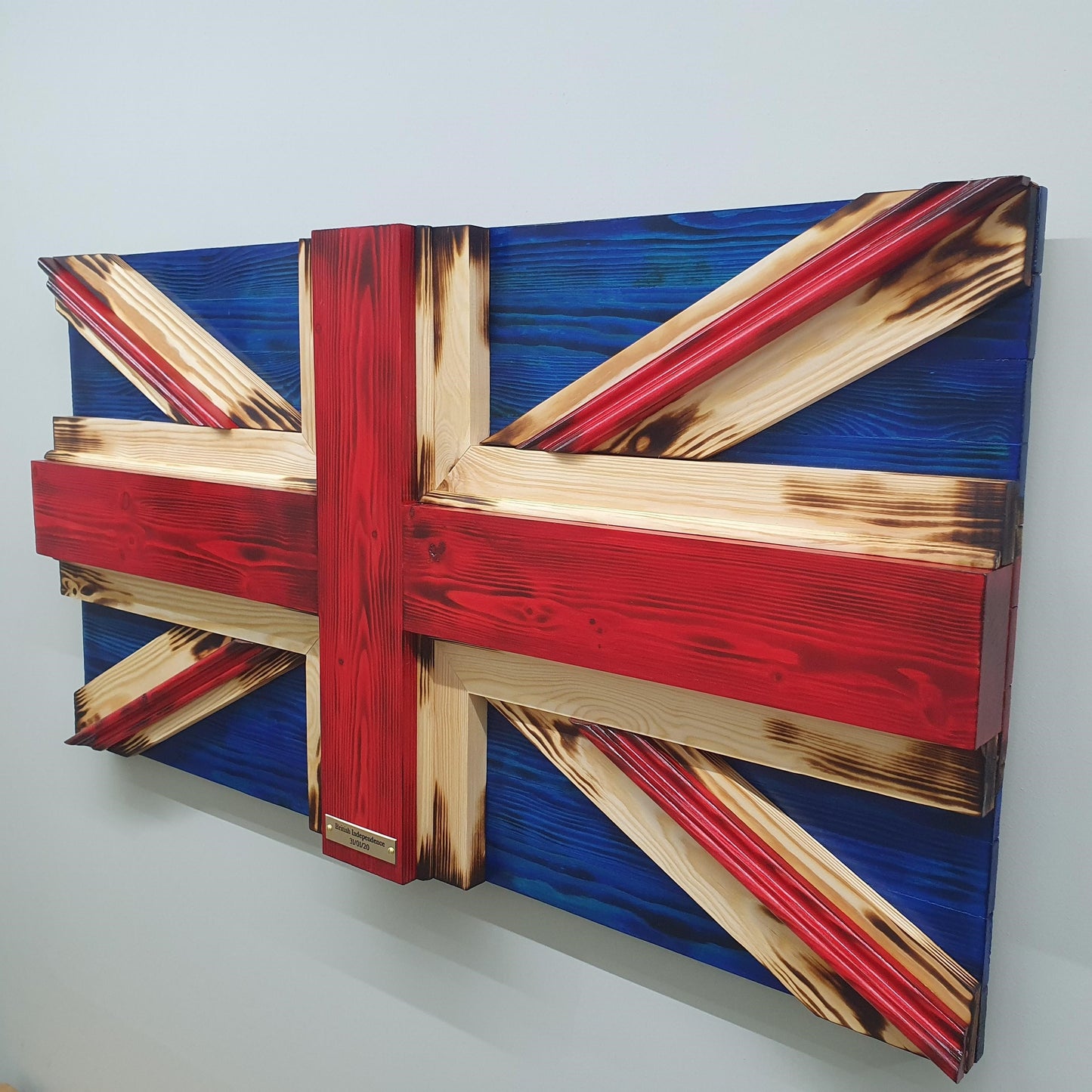 Customisable Rustic Wooden 3D British flag - The Brit Workshop