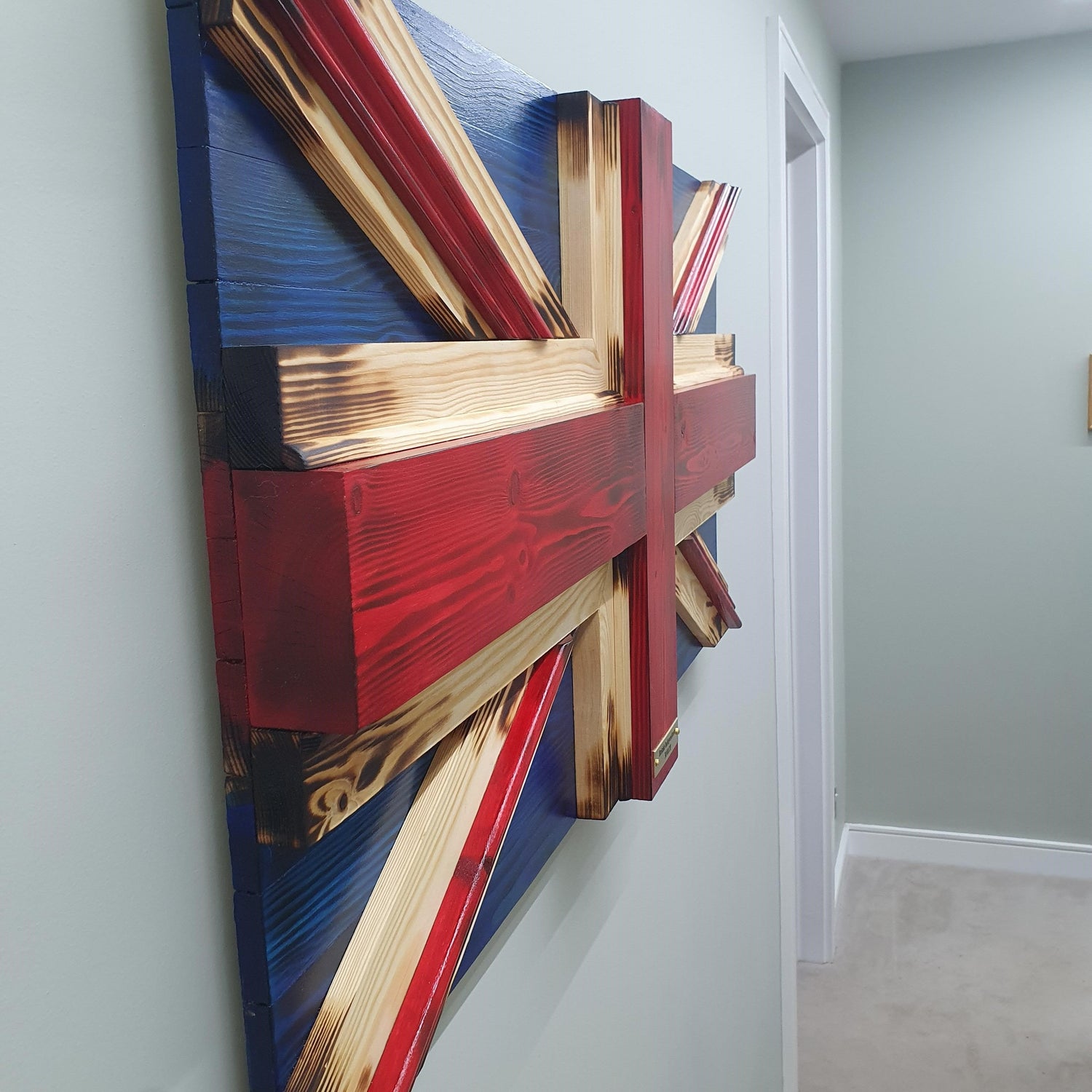 Customisable Rustic Wooden 3D British flag - The Brit Workshop