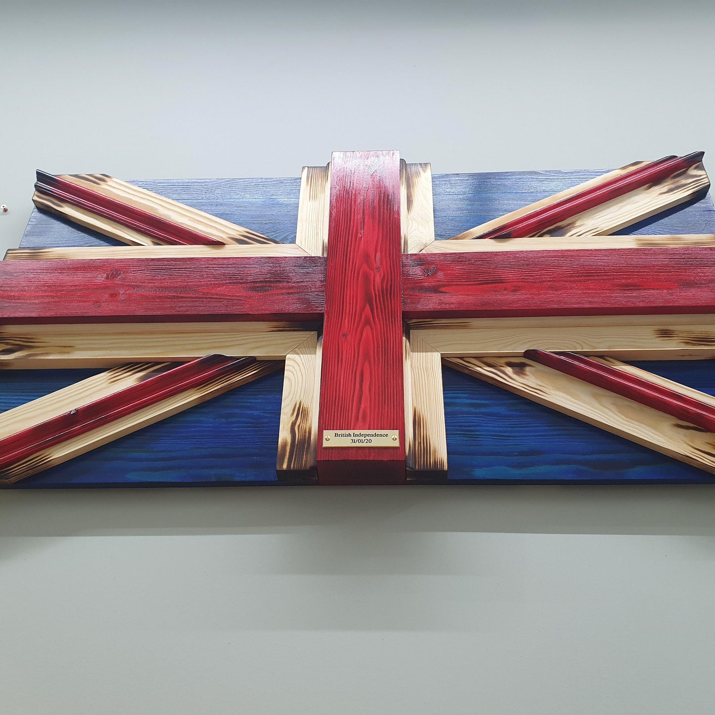 Customisable Rustic Wooden 3D British flag - The Brit Workshop