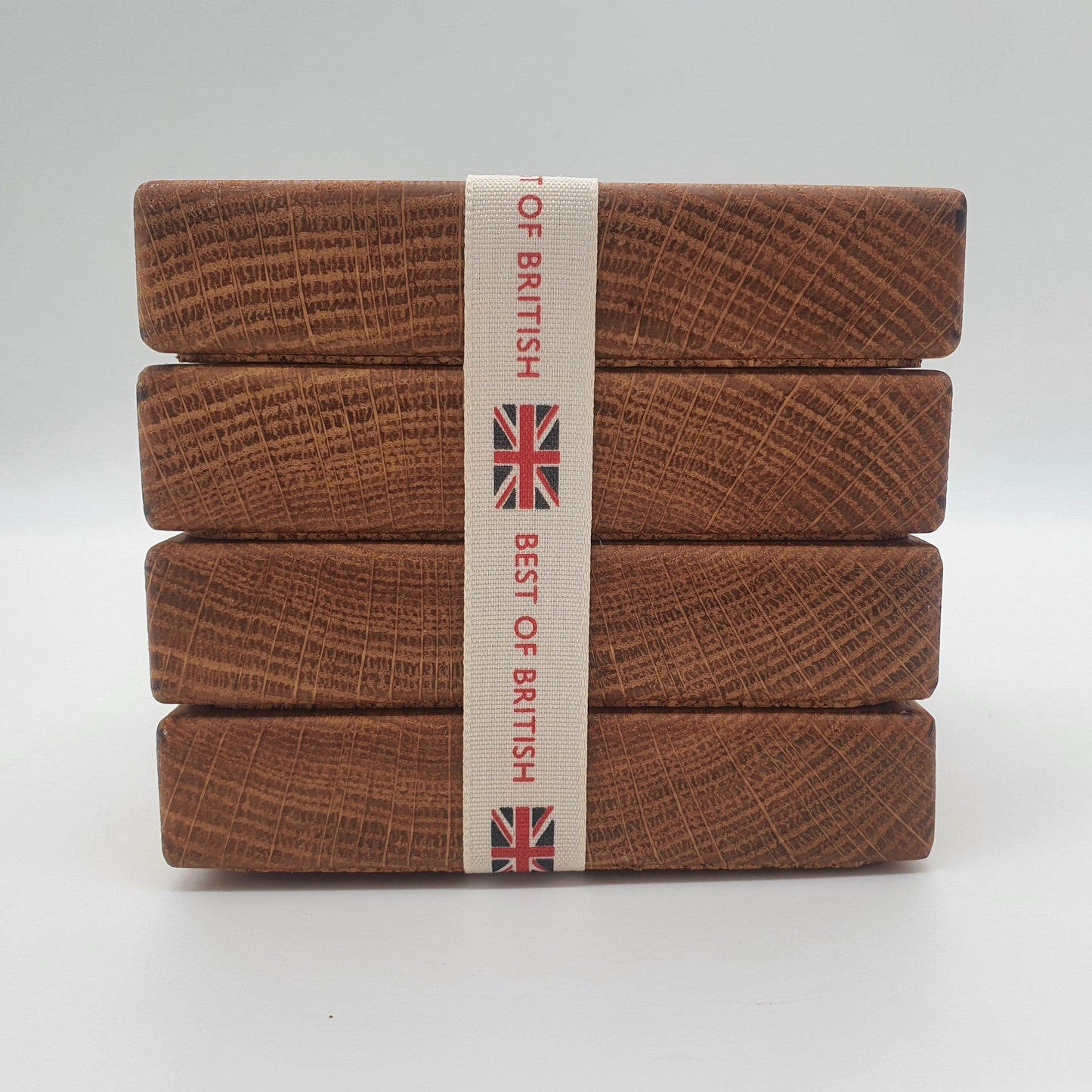 Square solid oak chunky coasters - The Brit Workshop
